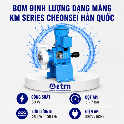 Bơm định lượng dạng màng KM SERIES Cheonsei Hàn Quốc